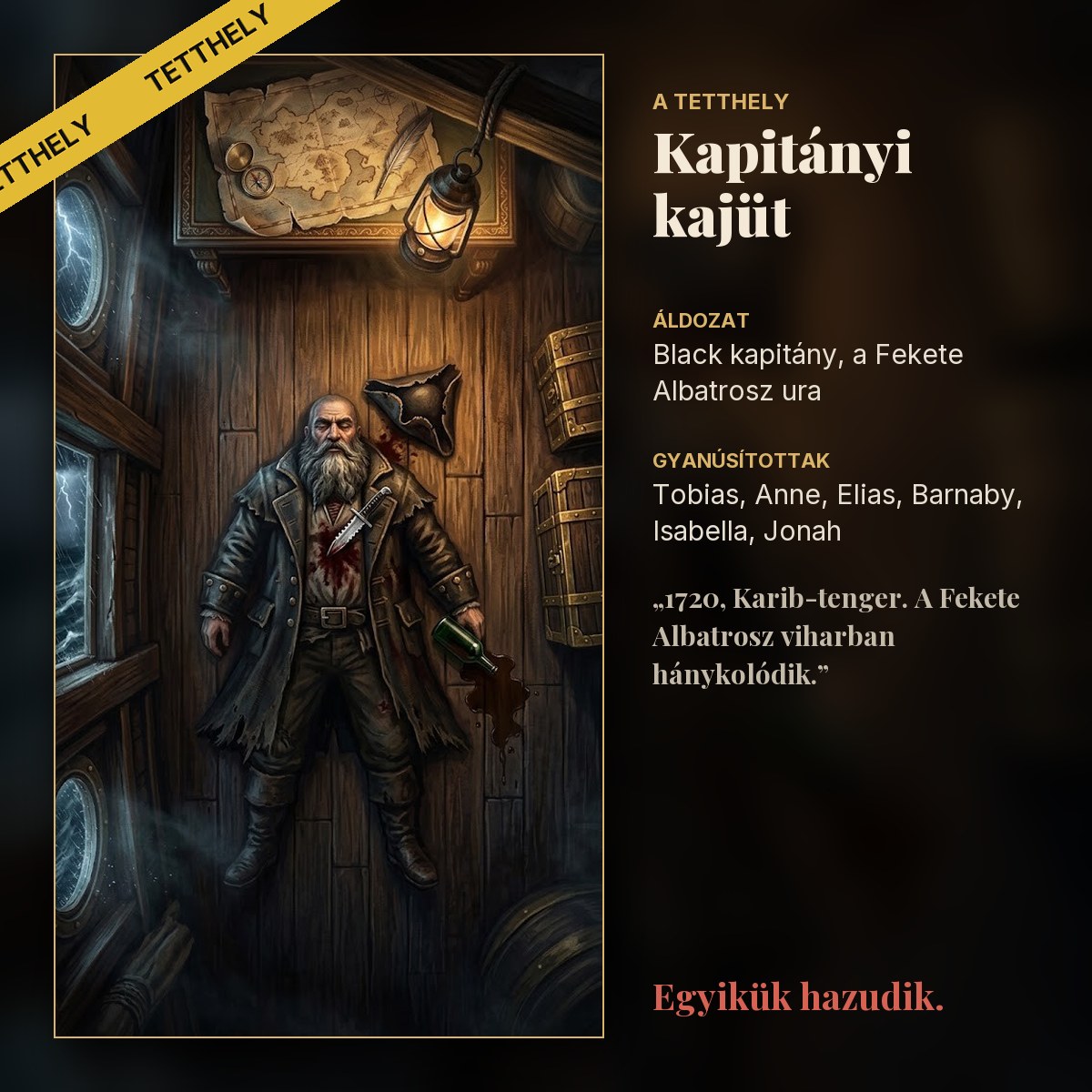Halott ember ládája: a tetthely